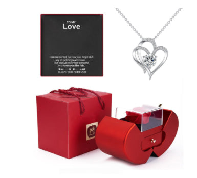 "To My Love" Red Apple Jewelry Box