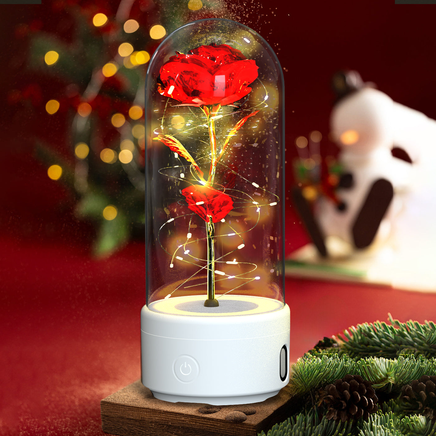 Romantic LED Rose Flowers & Bluetooth Speaker