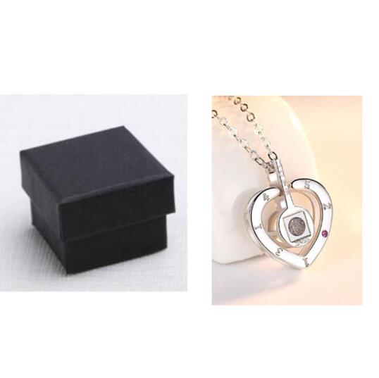 Real Heart I Love You Projection Necklace