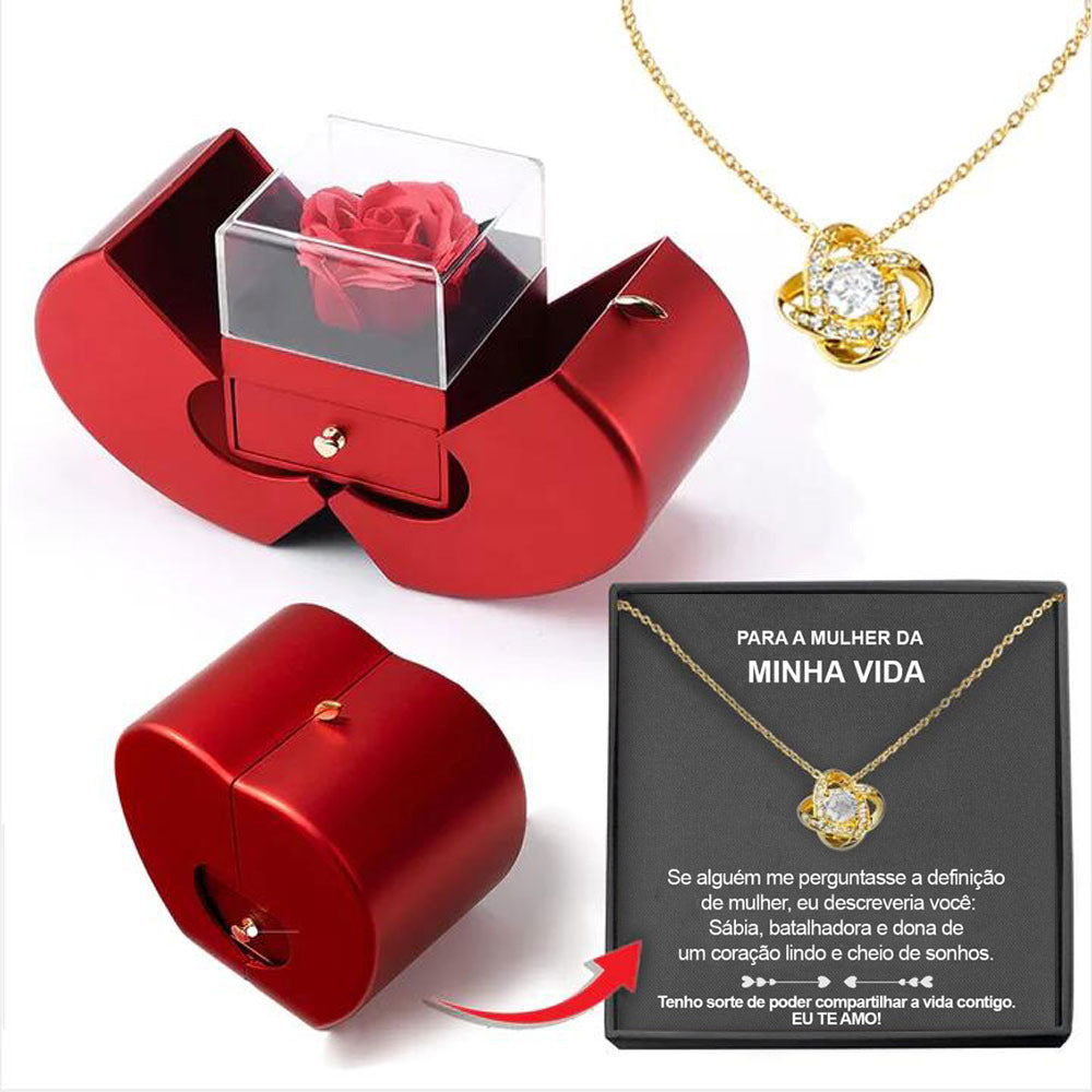 "To My Love" Red Apple Jewelry Box