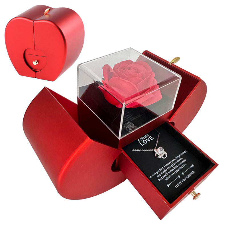 "To My Love" Red Apple Jewelry Box